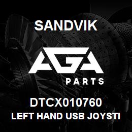 DTCX010760 Sandvik LEFT HAND USB JOYSTICK W M12 | AGA Parts