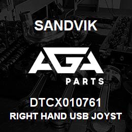 DTCX010761 Sandvik RIGHT HAND USB JOYSTICK W M12 | AGA Parts