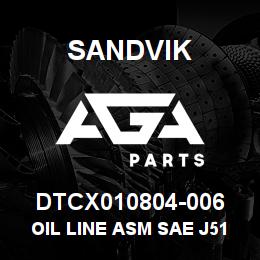 DTCX010804-006 Sandvik OIL LINE ASM SAE J514-6 37 | AGA Parts