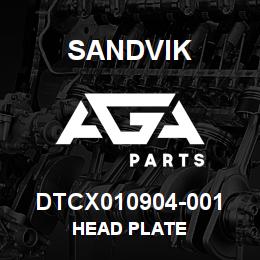 DTCX010904-001 Sandvik HEAD PLATE | AGA Parts