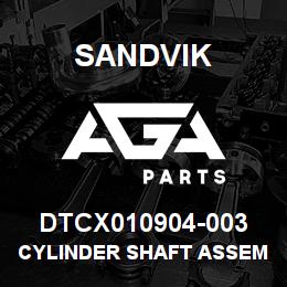 DTCX010904-003 Sandvik CYLINDER SHAFT ASSEMBLY | AGA Parts