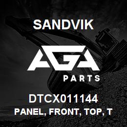 DTCX011144 Sandvik PANEL, FRONT, TOP, TRAM STEP, CANOPY | AGA Parts