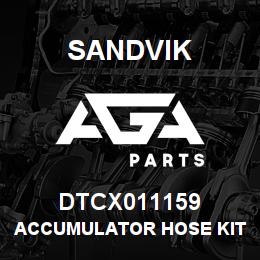 DTCX011159 Sandvik ACCUMULATOR HOSE KIT 6240 QXR | AGA Parts