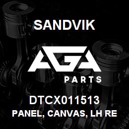 DTCX011513 Sandvik PANEL, CANVAS, LH REAR | AGA Parts