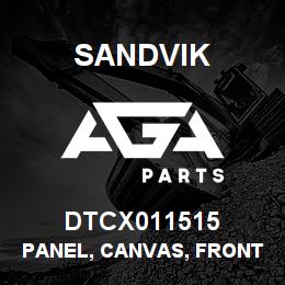 DTCX011515 Sandvik PANEL, CANVAS, FRONT | AGA Parts