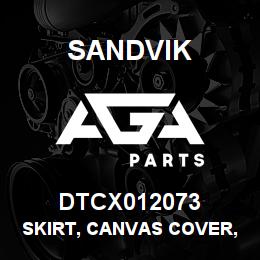 DTCX012073 Sandvik SKIRT, CANVAS COVER, L.H.MESABI,REAR | AGA Parts