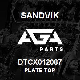 DTCX012087 Sandvik PLATE TOP | AGA Parts