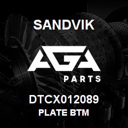 DTCX012089 Sandvik PLATE BTM | AGA Parts