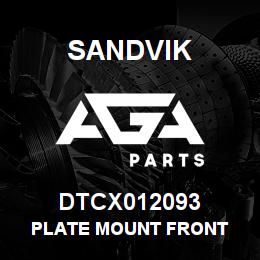 DTCX012093 Sandvik PLATE MOUNT FRONT | AGA Parts