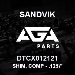 DTCX012121 Sandvik SHIM, COMP - .125" | AGA Parts