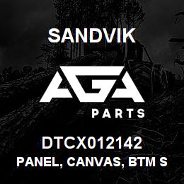 DTCX012142 Sandvik PANEL, CANVAS, BTM SKIRT, RHS | AGA Parts