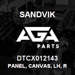 DTCX012143 Sandvik PANEL, CANVAS, LH, REAR ACCESS | AGA Parts