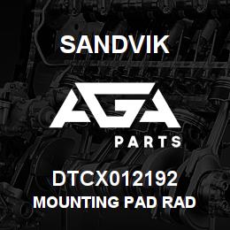 DTCX012192 Sandvik MOUNTING PAD RAD | AGA Parts