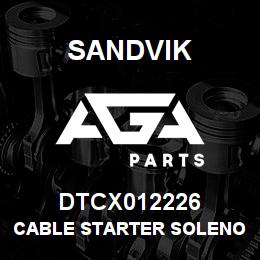 DTCX012226 Sandvik CABLE STARTER SOLENOID WIRING | AGA Parts