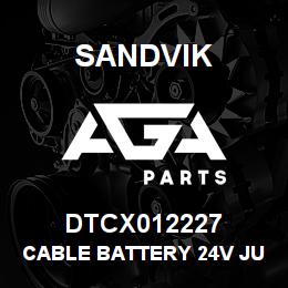 DTCX012227 Sandvik CABLE BATTERY 24V JUMPER CABLE | AGA Parts