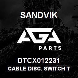 DTCX012231 Sandvik CABLE DISC. SWITCH TO STAR POS | AGA Parts