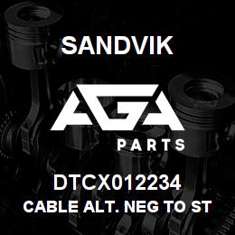 DTCX012234 Sandvik CABLE ALT. NEG TO STARTER | AGA Parts