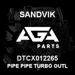 DTCX012265 Sandvik PIPE PIPE TURBO OUTLET C15 | AGA Parts