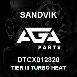 DTCX012320 Sandvik TIER III TURBO HEAT SHIELD TOP | AGA Parts