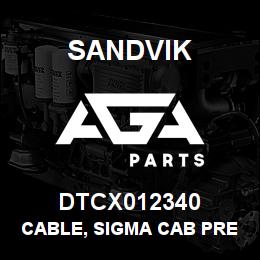 DTCX012340 Sandvik CABLE, SIGMA CAB PRESSURIZER RB | AGA Parts