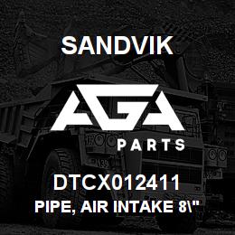 DTCX012411 Sandvik PIPE, AIR INTAKE 8" | AGA Parts