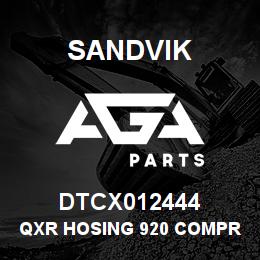 DTCX012444 Sandvik QXR HOSING 920 COMPRESSOR OIL | AGA Parts