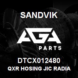 DTCX012480 Sandvik QXR HOSING JIC RADIATOR HYDRAULIC | AGA Parts