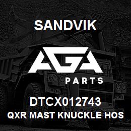 DTCX012743 Sandvik QXR MAST KNUCKLE HOSE ROUTING | AGA Parts