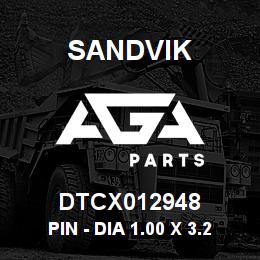 DTCX012948 Sandvik PIN - DIA 1.00 X 3.25 LG | AGA Parts