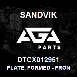 DTCX012951 Sandvik PLATE, FORMED - FRONT STRAP | AGA Parts