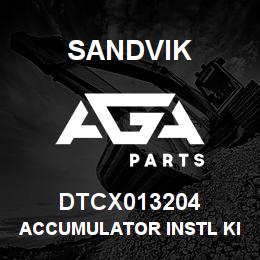 DTCX013204 Sandvik ACCUMULATOR INSTL KIT | AGA Parts