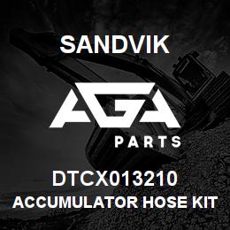 DTCX013210 Sandvik ACCUMULATOR HOSE KIT | AGA Parts