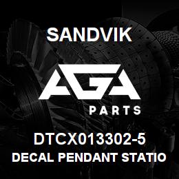 DTCX013302-5 Sandvik DECAL PENDANT STATION ON/OFF RUSSI | AGA Parts