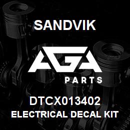 DTCX013402 Sandvik ELECTRICAL DECAL KIT | AGA Parts