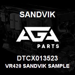 DTCX013523 Sandvik VR420 SANDVIK SAMPLER HOSING | AGA Parts