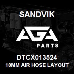 DTCX013524 Sandvik 10MM AIR HOSE LAYOUT | AGA Parts