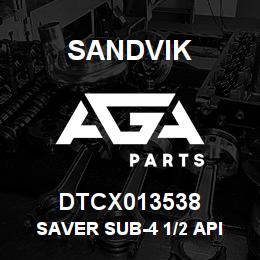 DTCX013538 Sandvik SAVER SUB-4 1/2 API REG PIN,#24 BO | AGA Parts