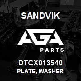 DTCX013540 Sandvik PLATE, WASHER | AGA Parts