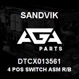 DTCX013561 Sandvik 4 POS SWITCH ASM R/B CX013561 RB | AGA Parts