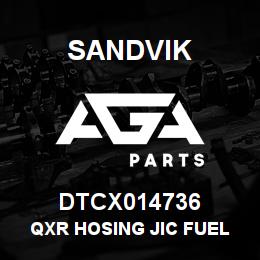 DTCX014736 Sandvik QXR HOSING JIC FUEL LINE | AGA Parts