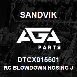 DTCX015501 Sandvik RC BLOWDOWN HOSING JIC QXR | AGA Parts