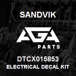 DTCX015853 Sandvik ELECTRICAL DECAL KIT QXR ENGLISH | AGA Parts