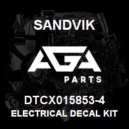 DTCX015853-4 Sandvik ELECTRICAL DECAL KIT QXR PORTUGUES | AGA Parts