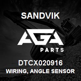 DTCX020916 Sandvik WIRING, ANGLE SENSOR | AGA Parts