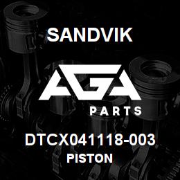 DTCX041118-003 Sandvik PISTON | AGA Parts