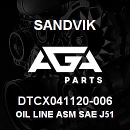 DTCX041120-006 Sandvik OIL LINE ASM SAE J516 37 | AGA Parts