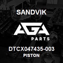 DTCX047435-003 Sandvik PISTON | AGA Parts