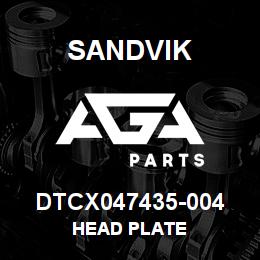 DTCX047435-004 Sandvik HEAD PLATE | AGA Parts