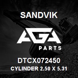 DTCX072450 Sandvik CYLINDER 2.50 X 5.31 ST. | AGA Parts