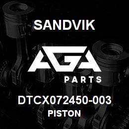 DTCX072450-003 Sandvik PISTON | AGA Parts